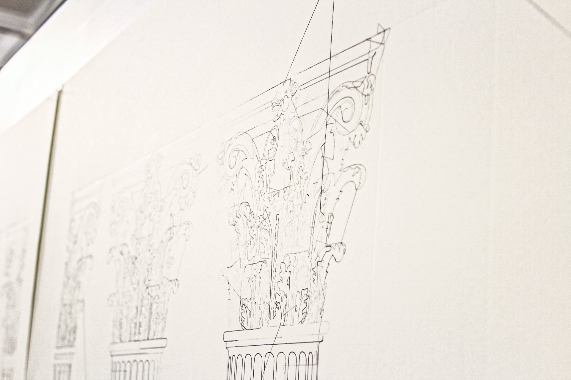 5x - détails, 220x220cm, graphite sur papier - tracé par une machine, 2022